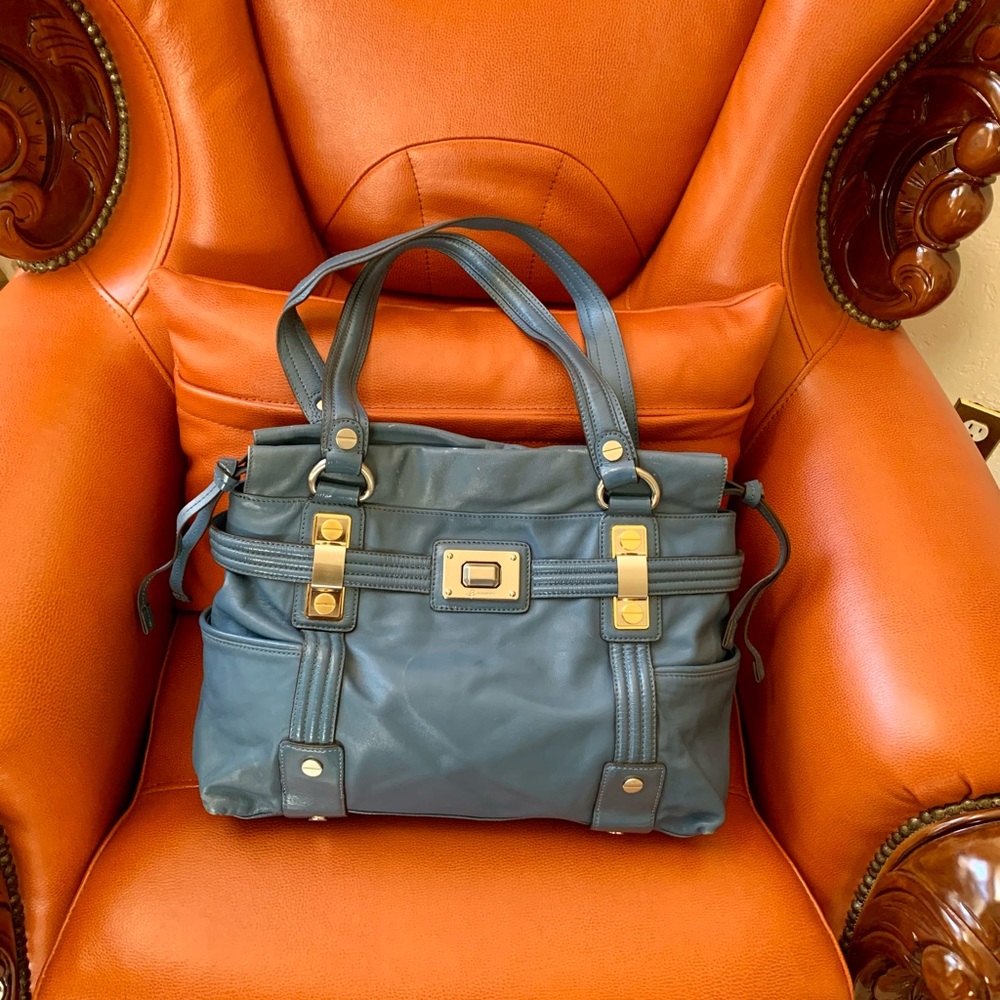 B Makowsky Great Condition Blue  Hobo Bag